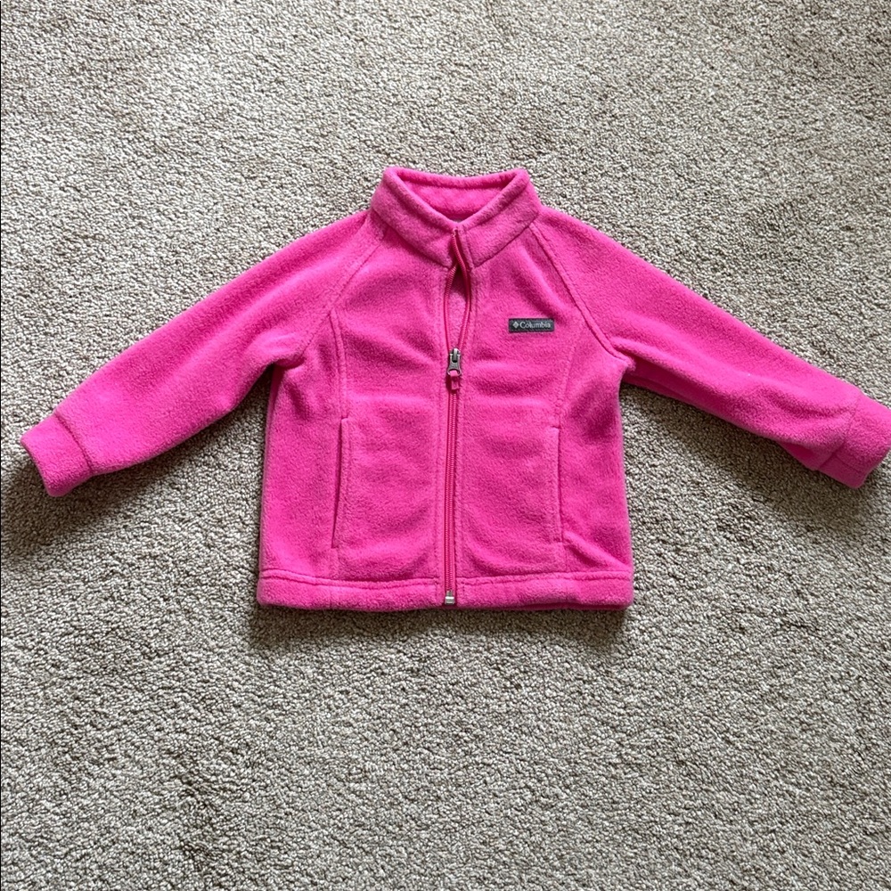 2T Toddler Girl Columbia Pink Fleece Zip Up